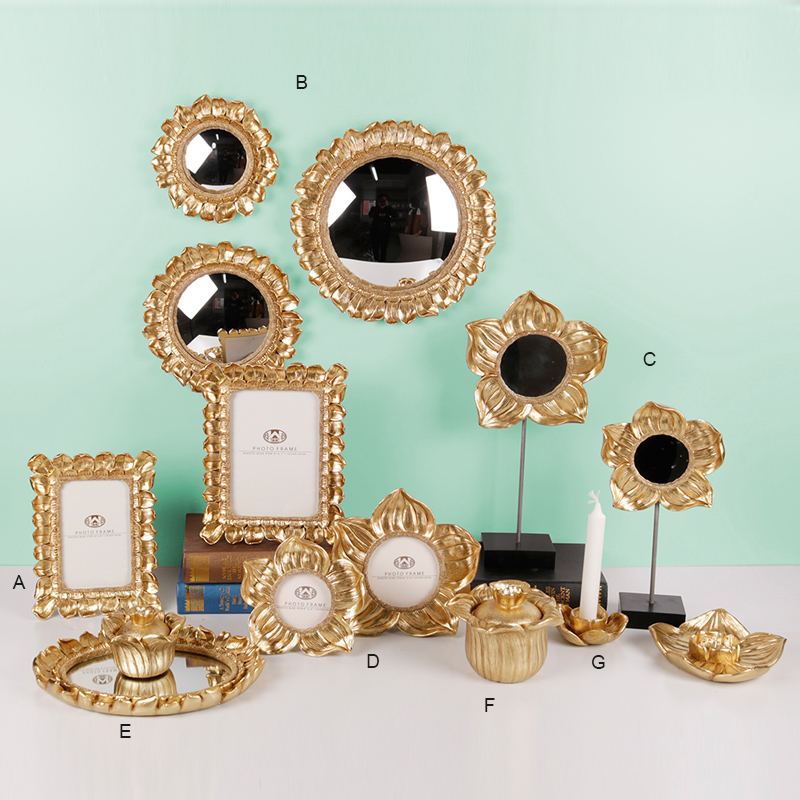 Polyresin Flower Photo Frame