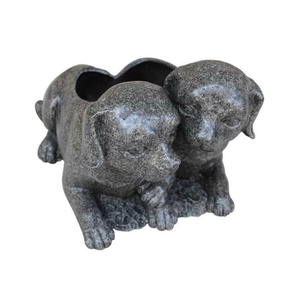 Garden Twins dogs Flowerpot