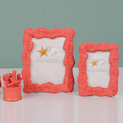 coral photo frame decor